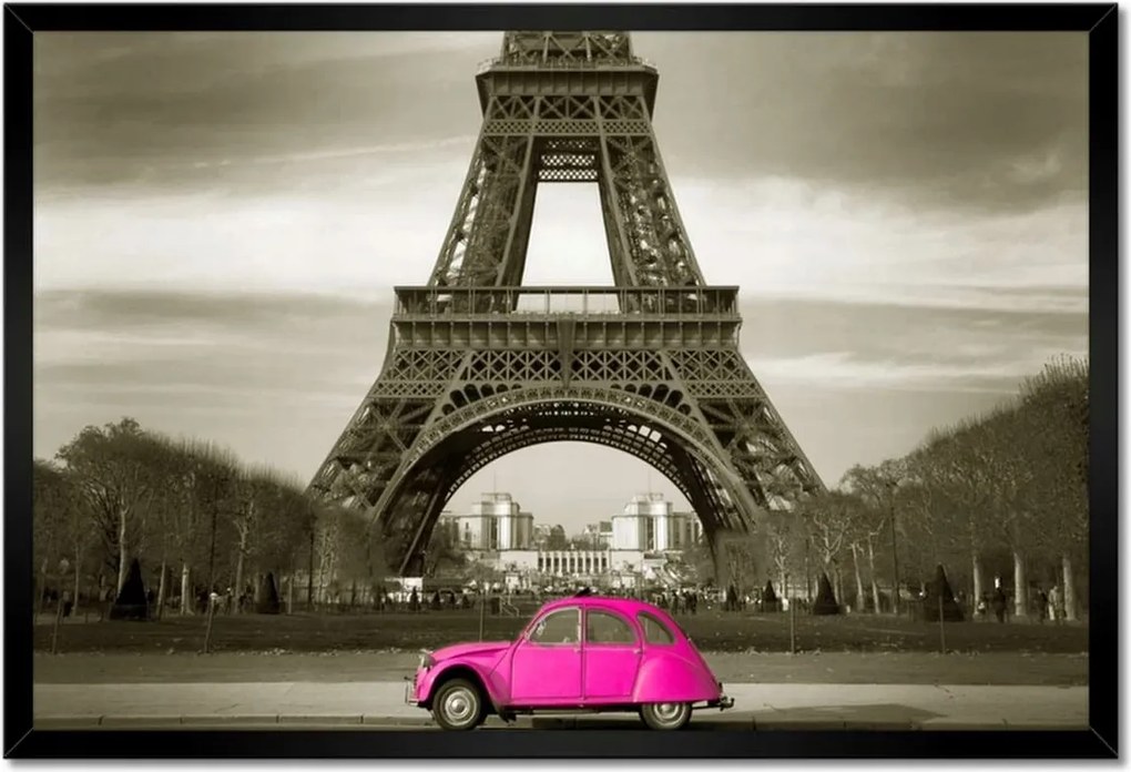 Poszterek keretben 60x40 Eiffel-torony szépia