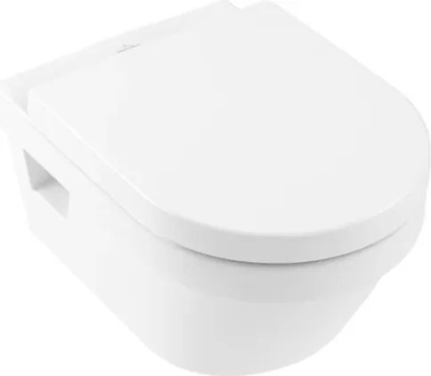 Villeroy &amp; Boch Architectura wc soft close ülőkével felakasztható fehér fényes felülettel hátsó kifolyással 5684HRR1