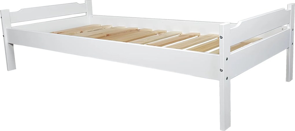 Ágy, fehér, 90x200, LIVIO