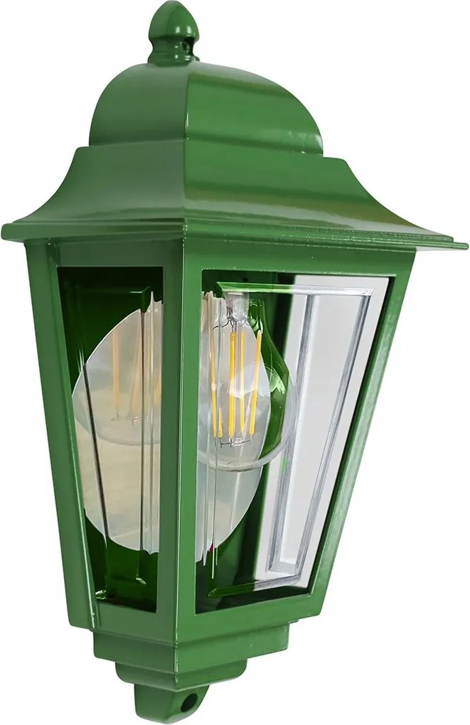 Elstead lighting klasszikus kültéri fali lámpa deco lane átlátszó zöld elsdeco-lane7-green IP44
