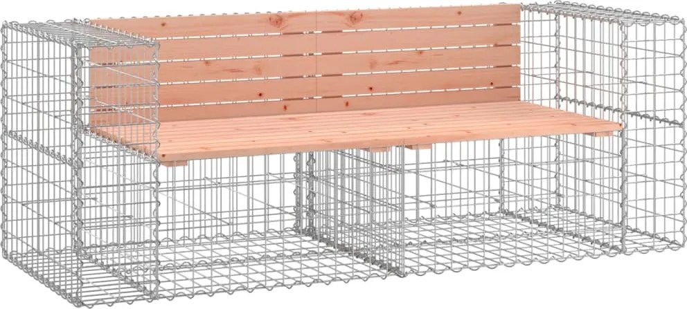vidaXL tömör duglászfenyő gabion kerti pad 184x71x65,5 cm