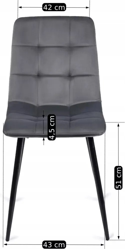 Szürke Bársony Étkezőszék. PERU Belföldi Raktárról