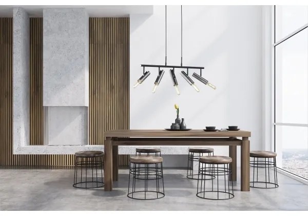 Fischer & Honsel 60369 - Csillár zsinóron DEAN 5xE27/25W/230V