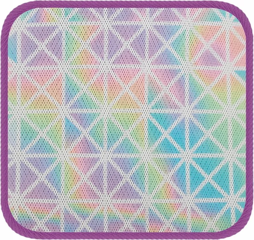 Esőálló kerti párna 40x40cm- többszínű minta fehér