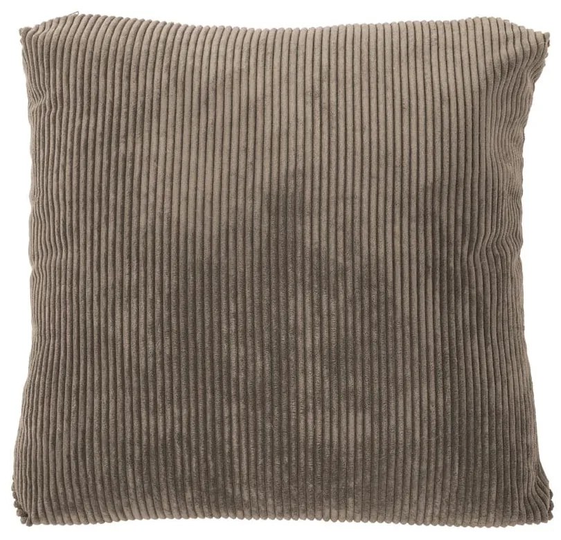 Ribbed barna pamut díszpárna, 60 x 60 cm - Tiseco Home Studio