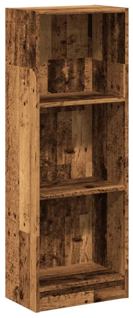 antik fa színű szerelt fa könyvespolc 40 x 24 x 109 cm