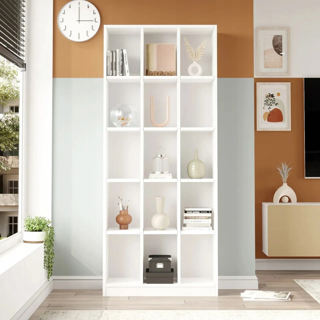 Houseland Likota fehér könyvespolc