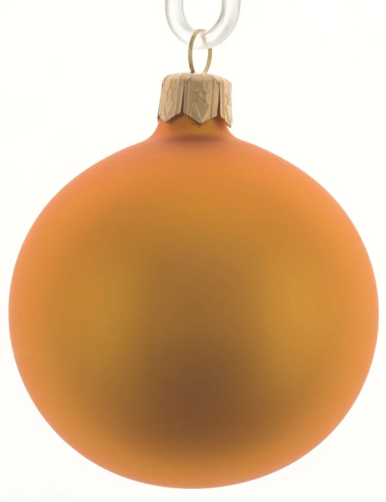 Üveg karácsonyi díszkészlet MATTE ARANY 7 cm arany, 6 db