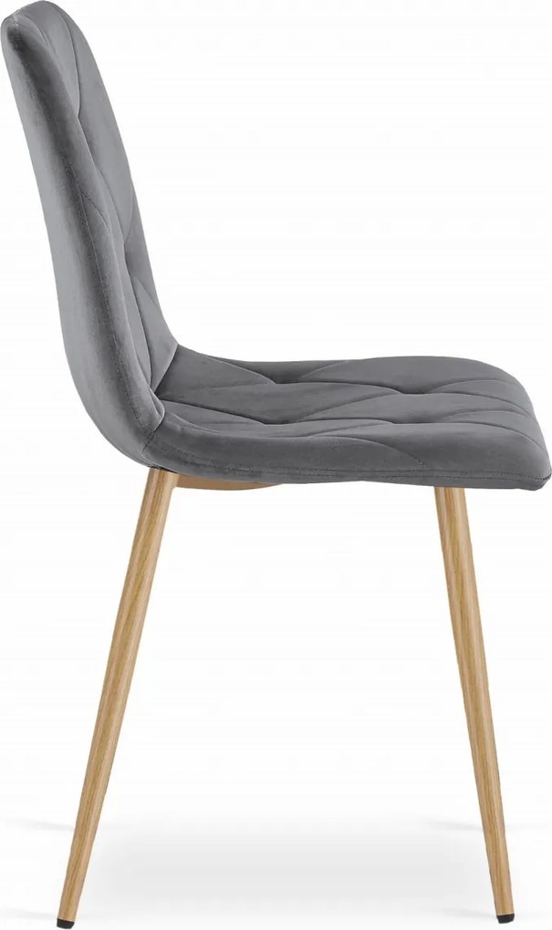 AKCIÓ sötétszürke bársony étkezőszék LIBRA II. osztály