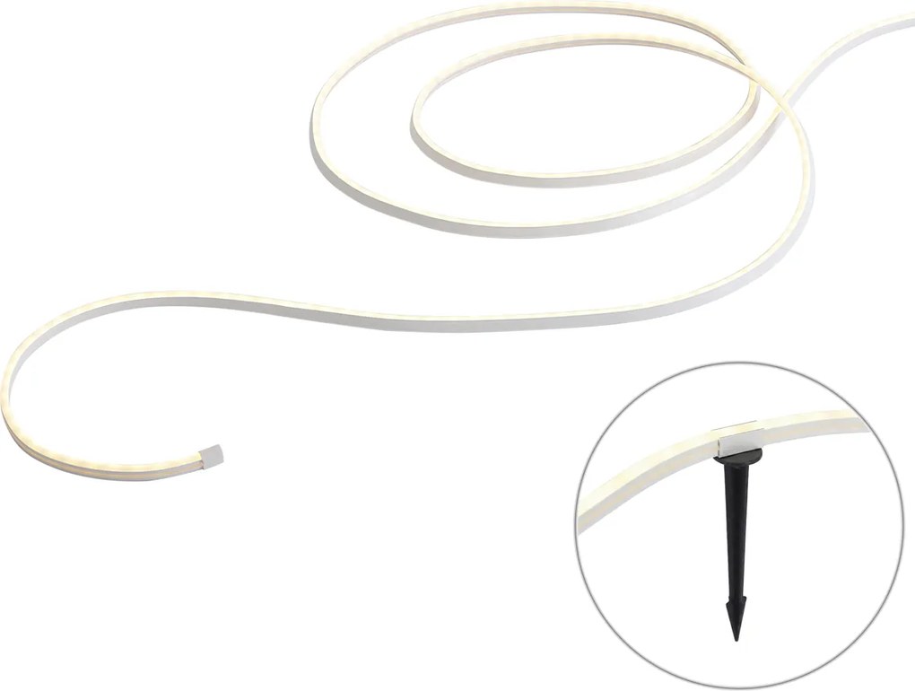 Okos LED szalag 5 méter CCT 30W 350 lm 2700 - 6500K IP44, földelő tüskékkel