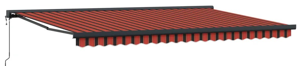 Automatikus Behúzható Napellenző - Narancs és Barna 500x300 cm