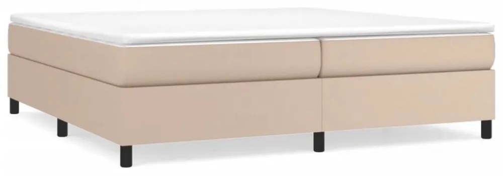 cappuccino színű műbőr rugós ágykeret 200x200 cm