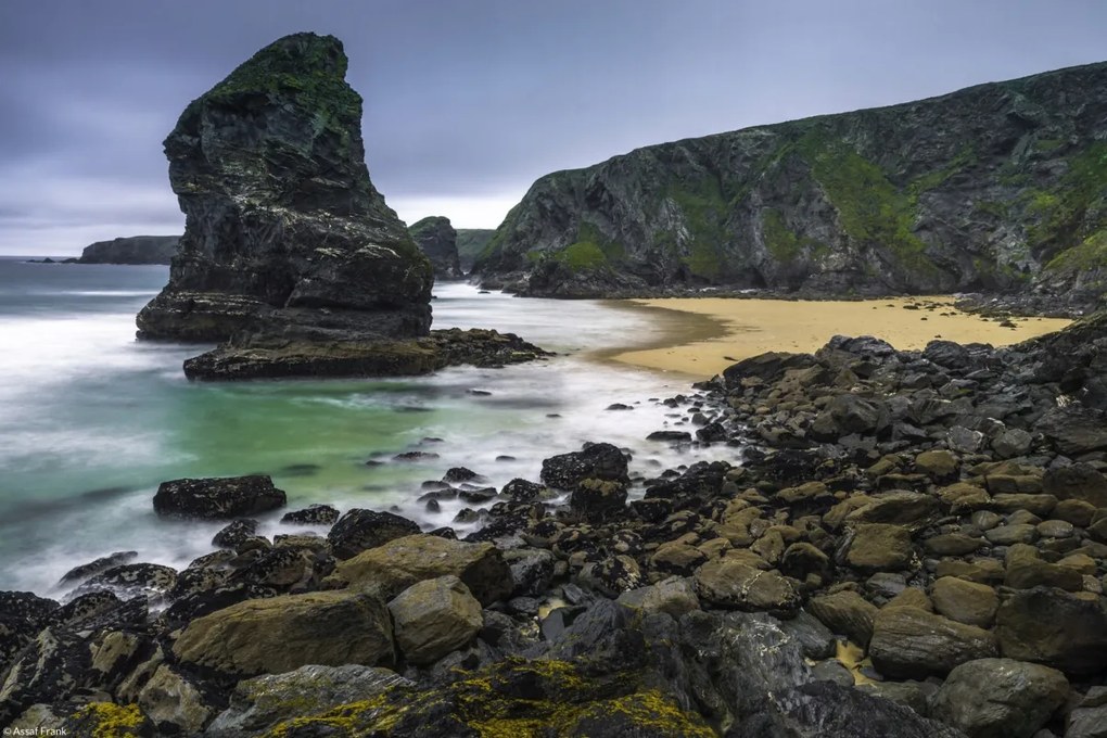 Poszter 30x20cm Bedruthan Steps Cornwall tengerpart, Assaf Frank