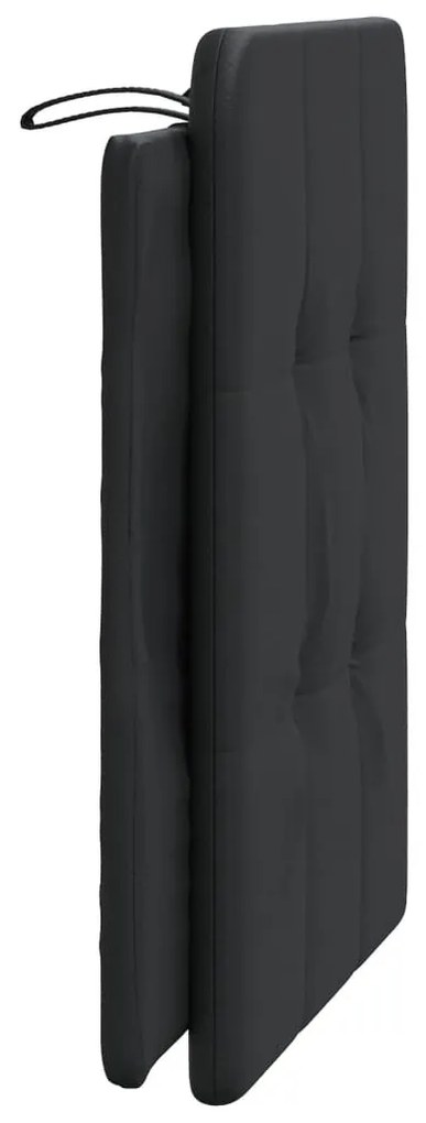 fekete műbőr fejtámla párna 80 cm