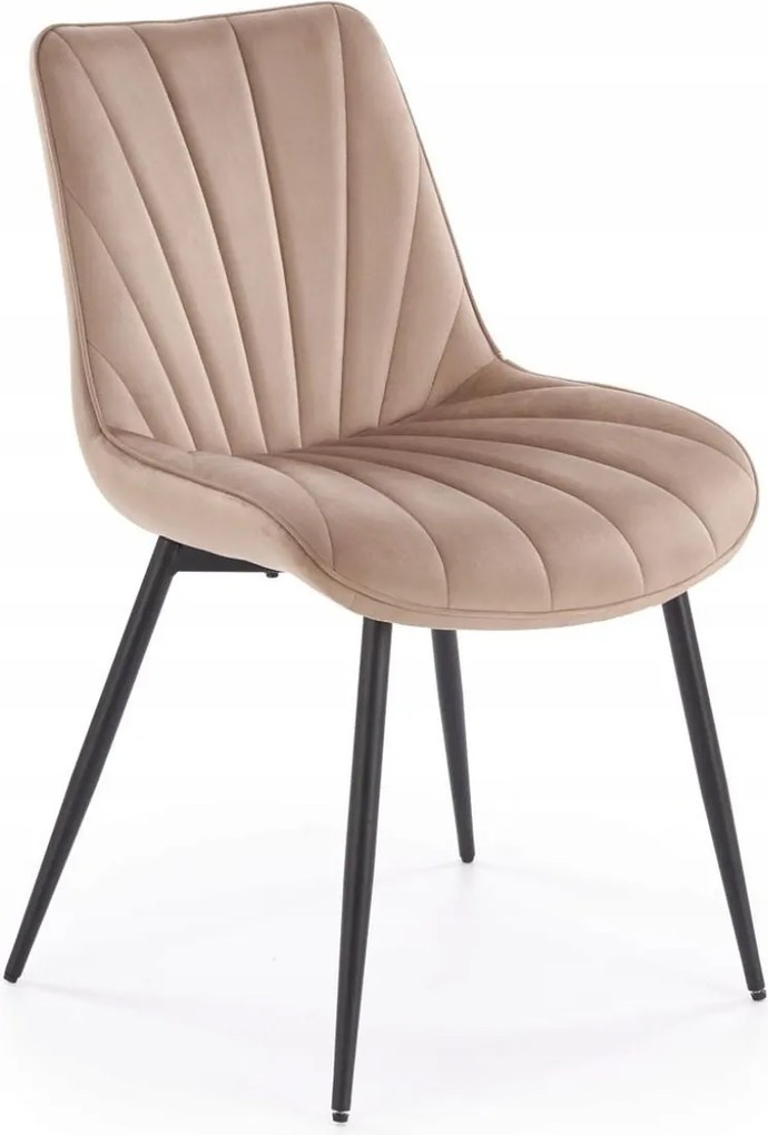 Bézs velúr kárpitozott szék nappaliba, étkezőbe K589