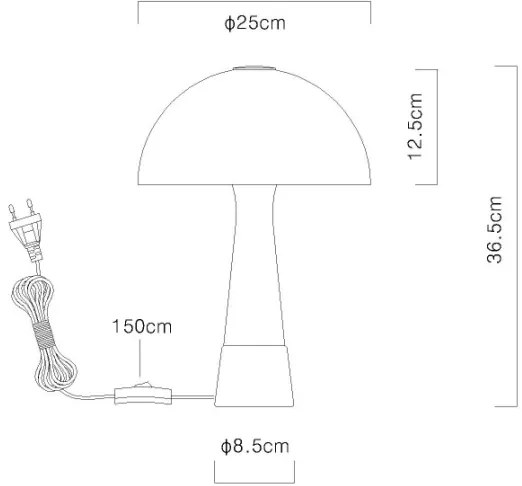 Globo 51570121 - PAULIN asztali lámpa 1xE27ILLU/40W/230V bézs