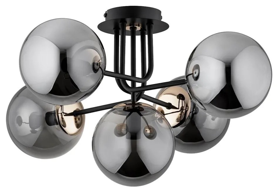 Felületre szerelhető csillár BOSS 5xE14/10W/230V fekete