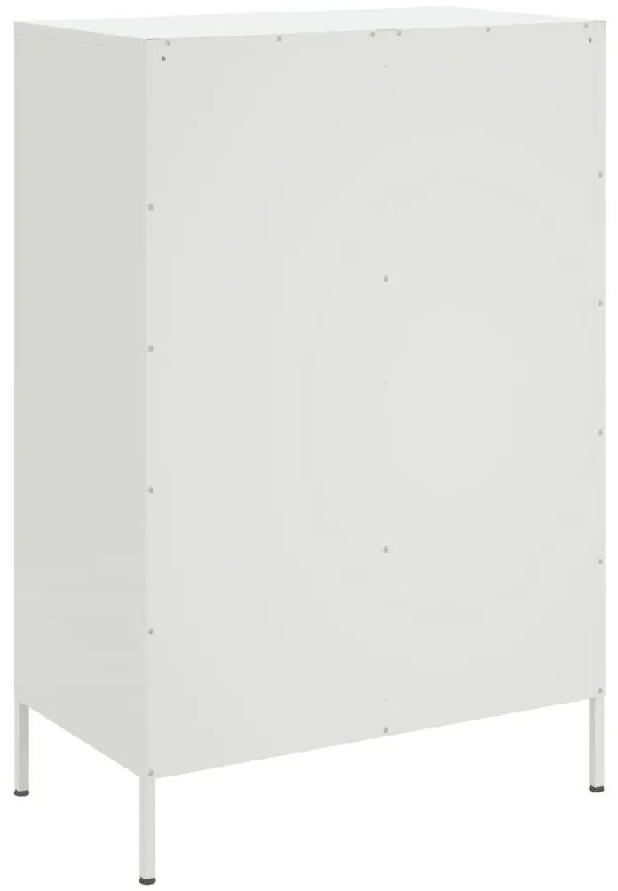 fehér acél magasszekrény 68 x 39 x 101,5 cm