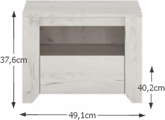 Hálószoba garnitúra, (szekrény, ágy 160x200, 2x éjjeliszekrény), fehér craft, ANGEL