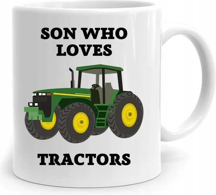 Ajándék Bögre Fiúnak Son Who Loves Tractors fényképes nyomtatással