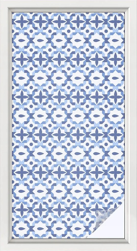 Öntapadós Ablakfólia Adatvédelem Kék mozaik 50x100