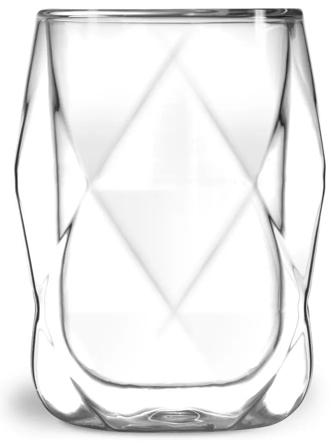 Geo 2 db-os duplafalú lattés pohár készlet, 350 ml - Vialli Design