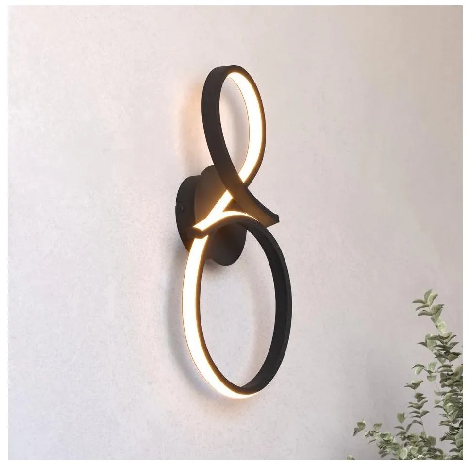 Eglo 901268 - LED fali lámpa SERPINS LED/11,4W/230V 3000K fekete