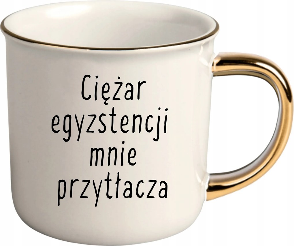 Bögre Fehér Arany Rant Ajándék Vicces Nőnap A Létezés Súlya