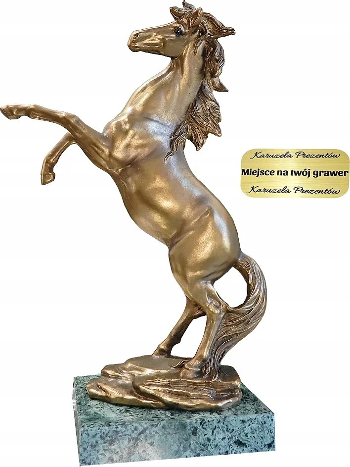 Ló Paripa Csődör Arab Állvány Ajándék Figura Márvány Alapon