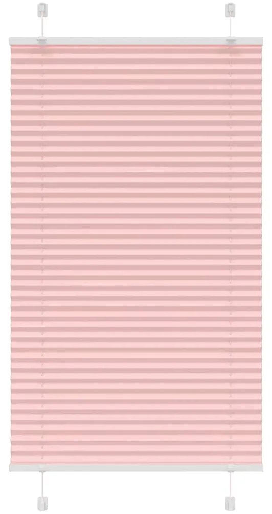 pliszírozott redőny rózsaszín 75x100 cm szövetszélesség 74,4 cm