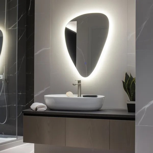 Brilagi - LED fürdőszobai tükör GOCCIA LED/19W/230V 67x50 cm IP44 CRI 90 dimmelhető +CCT