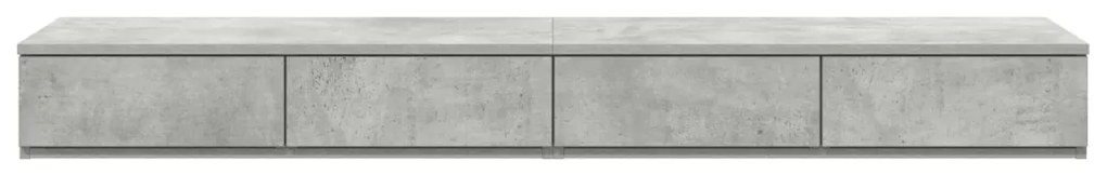 Ágy Fiókok Beton Szürke 150x36,5x16,5 cm Műszaki Fa