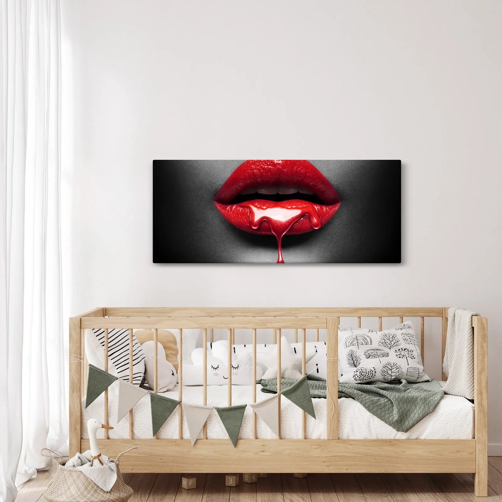 A női ajkak képe (120x50 cm)