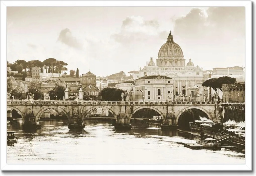 Poszterek keretben 60x40 Róma Vatikán panoráma