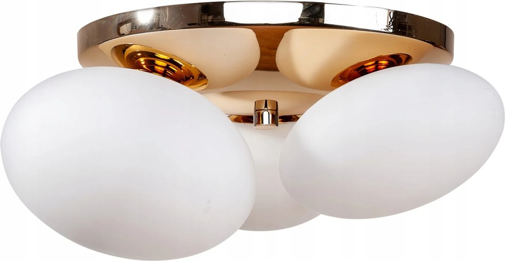 Mennyezeti lámpa, plafon arany fehér Omi 3 XX előszoba hálószoba nappaliba