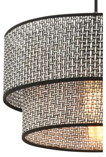 ECHO zsinóros csillár 1xE27/60W/230V szürke/fekete