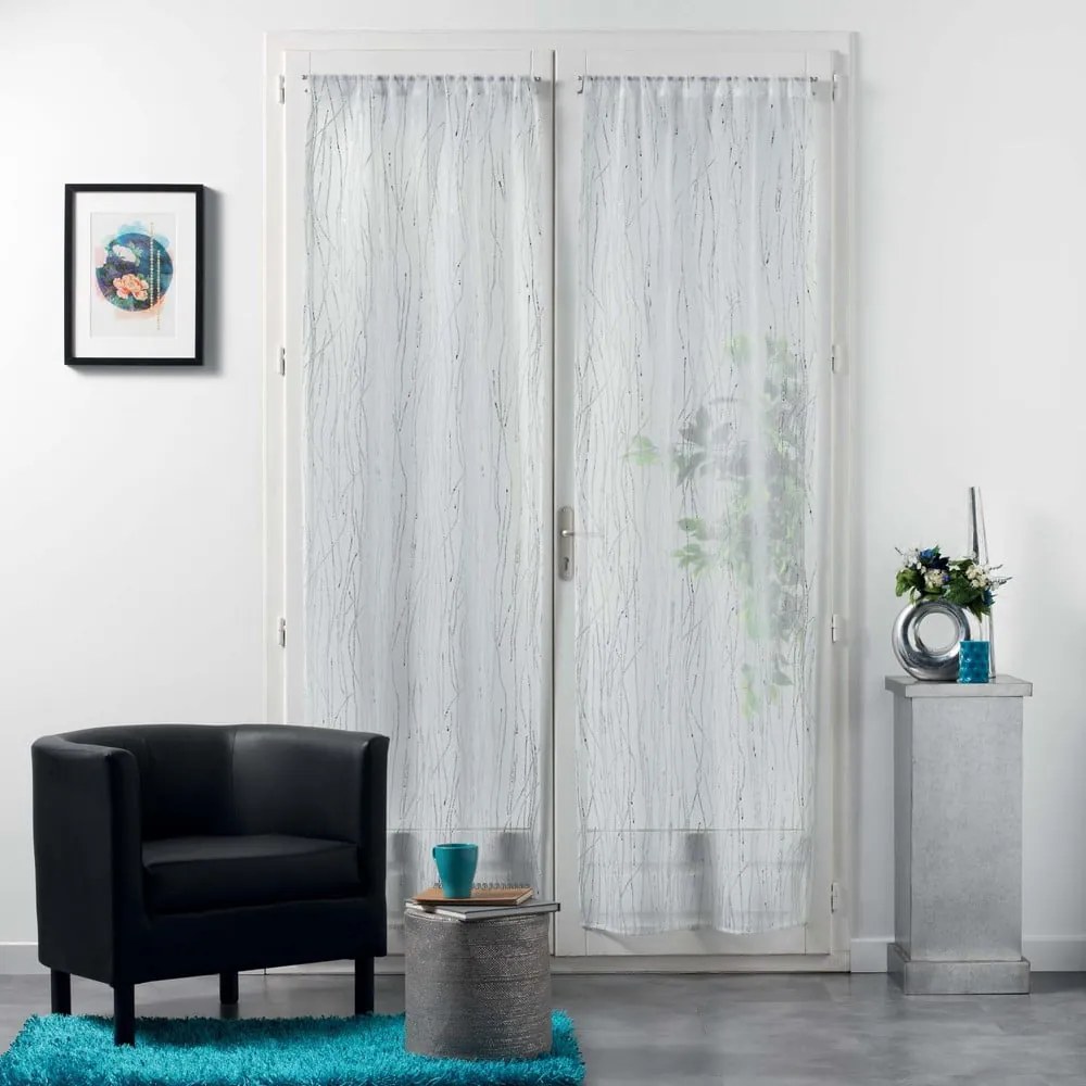Fehér átlátszó függöny szett 2 db-os 70x200 cm Filiane – douceur d'intérieur
