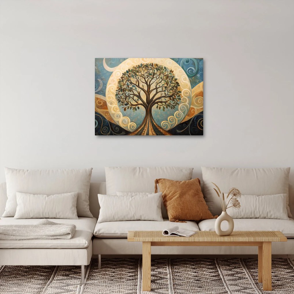 Kép – Életfa és spirálok (70x50 cm)