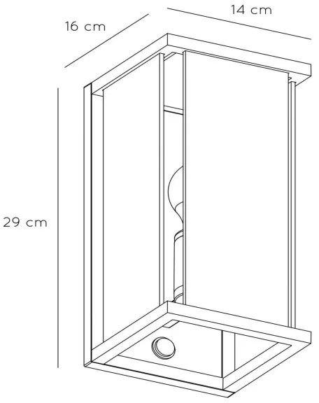 Lucide 27883/11/30 - Kültéri fali lámpa CLAIRE 1xE27/15W/230V