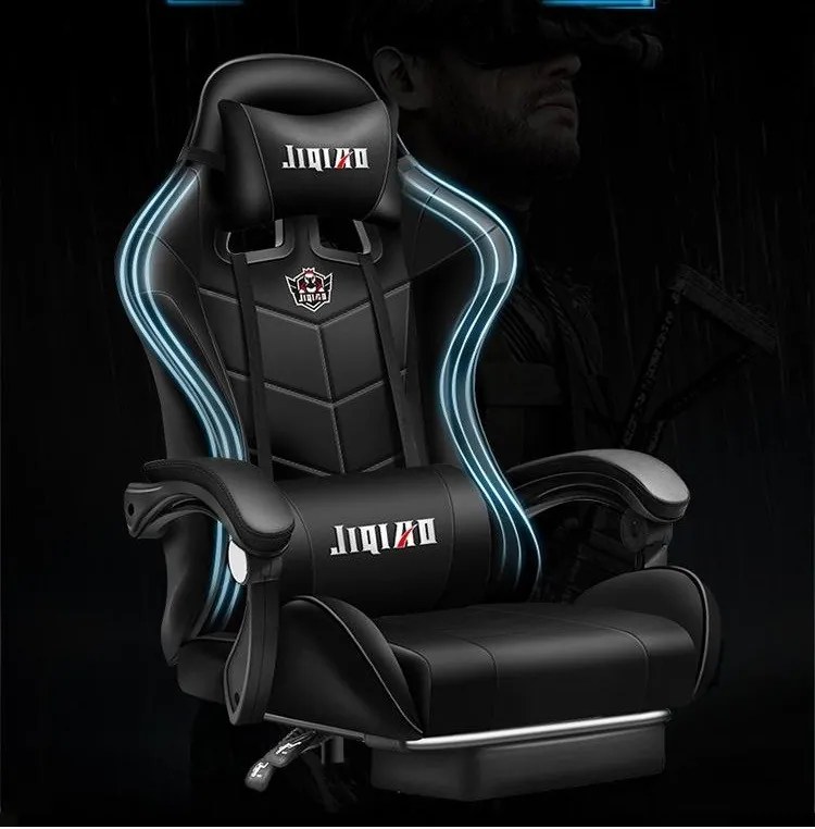 Kényelmes gamer szék fekete színben