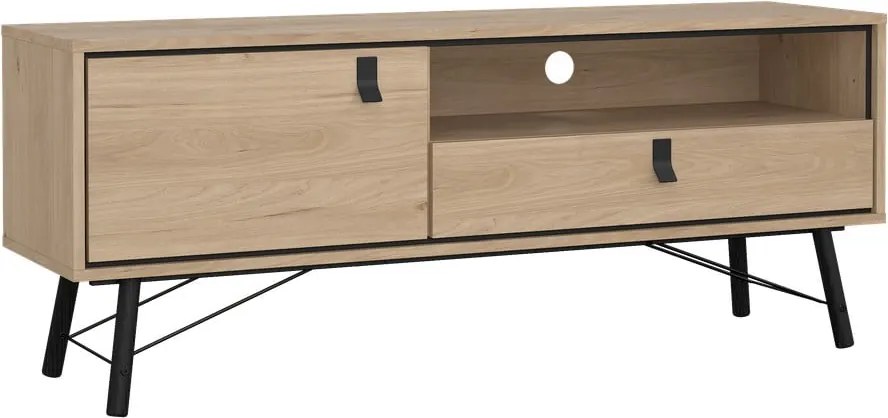 Natúr színű TV-állvány tölgyfa dekorral 150x60x40 cm Ry – Tvilum