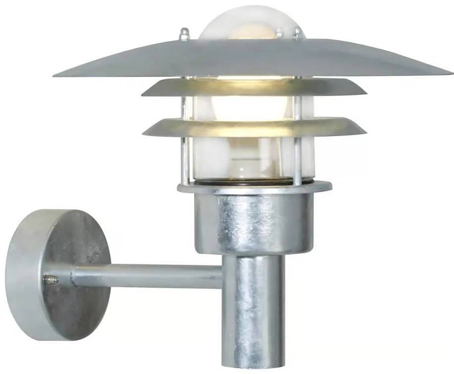 Nordlux - Kültéri fali lámpa LONSTRUP 1xE27/60W/230V IP44 ezüst