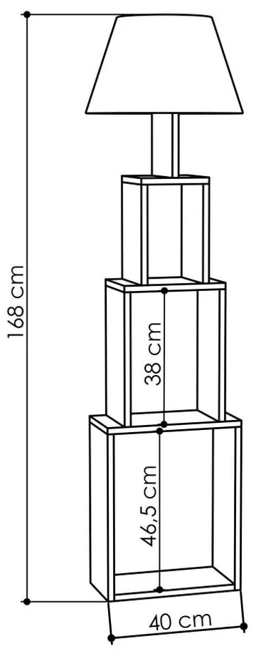 Tower antracit szabadonálló lámpa világosszürke búrával - Homitis