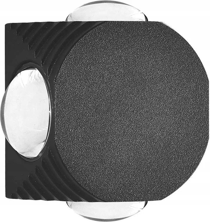 Kültéri LED-es kerti fali lámpa fekete szögletes 4000K IP54 V-tac