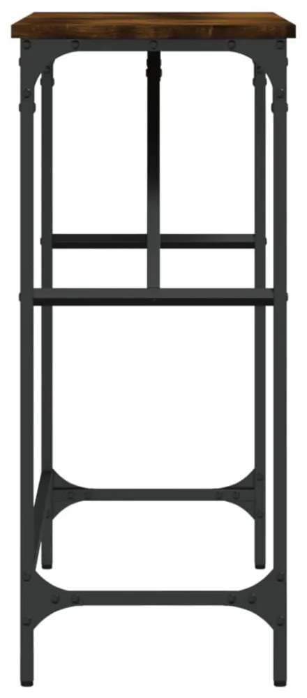 füstös tölgy színű szerelt fa tálalóasztal 100x32x75 cm