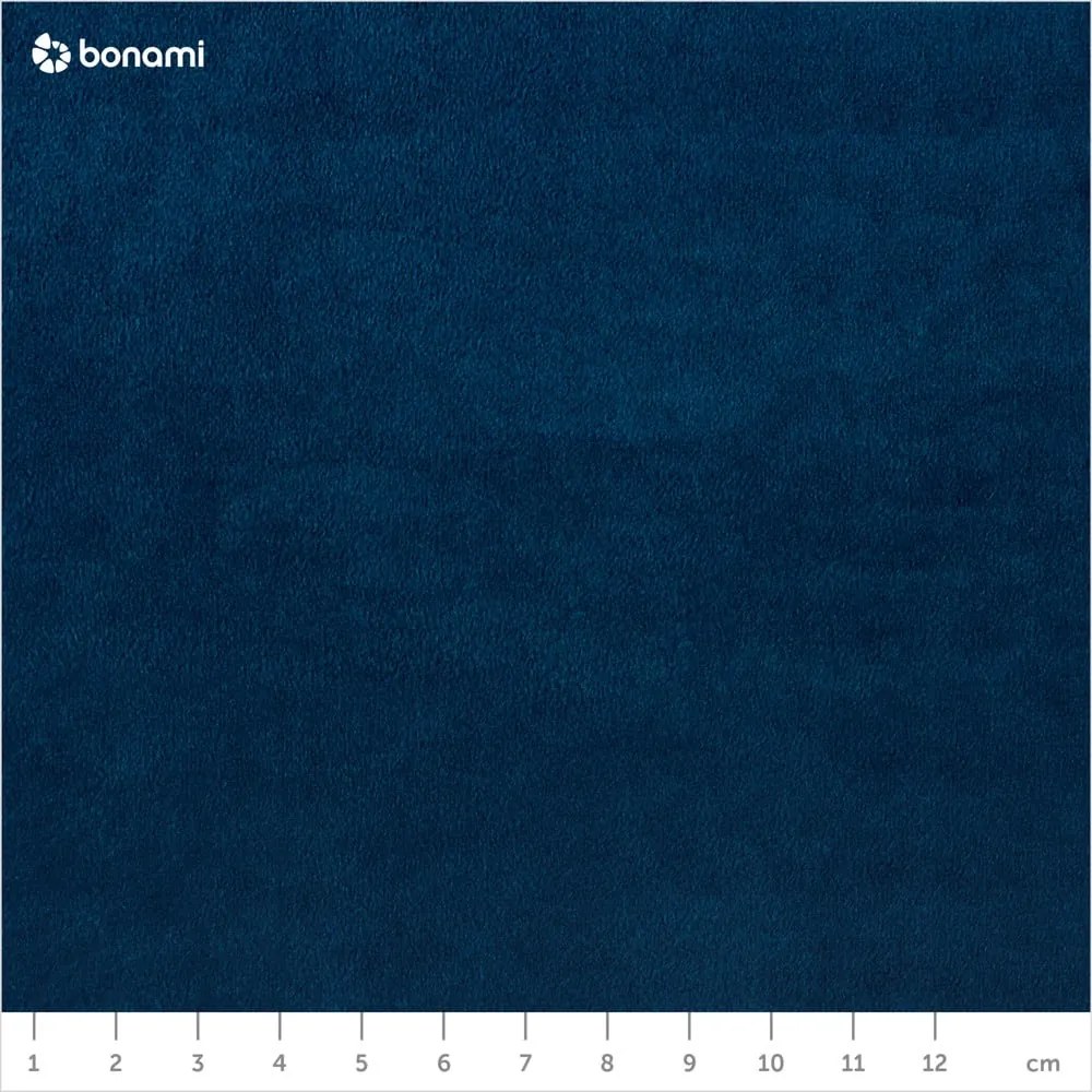 Sötétkék bársony kárpitozott ágyneműtartós franciaágy ágyráccsal 200x200 cm Brody – Mazzini Beds