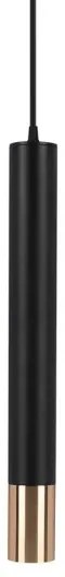 Csillár zsinóron 1xGU10/35W/230V 50 cm fekete/arany