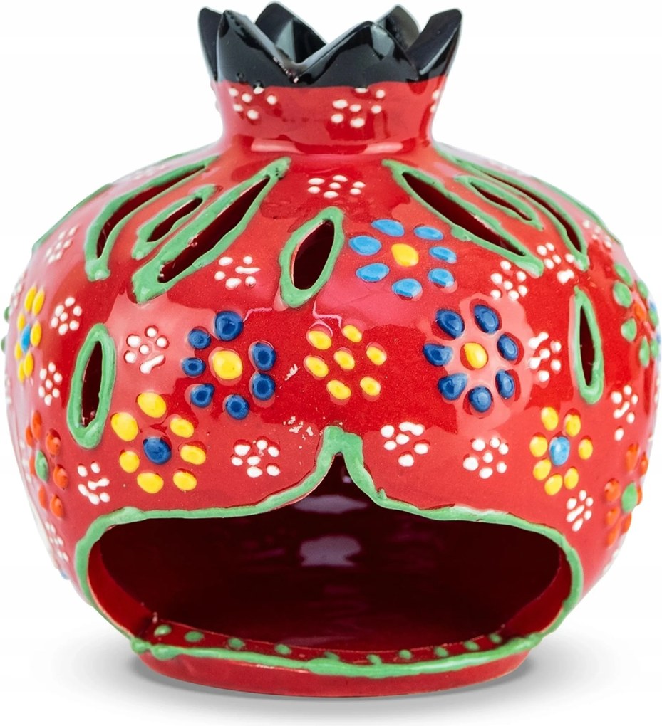 Gyertyatartó Teamécses Melegítő Kézzel Festett Kerámia