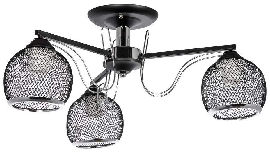 Venti Csillár rúdon 3xE27/60W/230V fekete VE0135