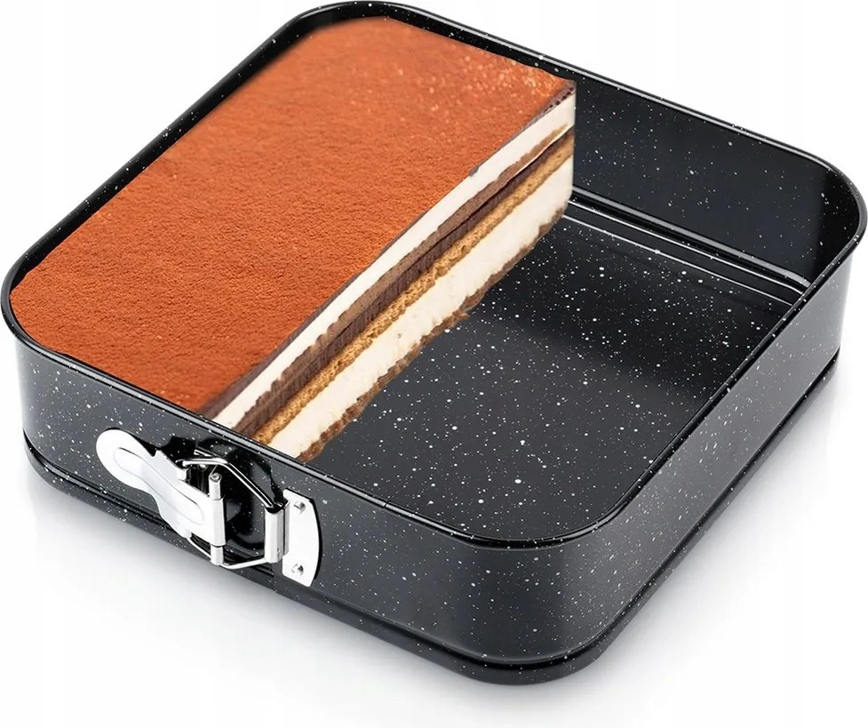 Gránit tortaforma kivehető sütőaljjal, szögletes, 24 cm